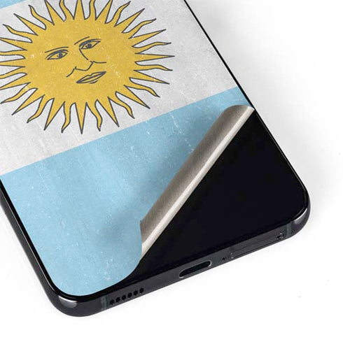 Argentina Flag Distressed Galaxy S22 Plus Skin